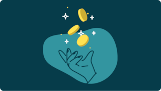 CarBravo icon hand with coins