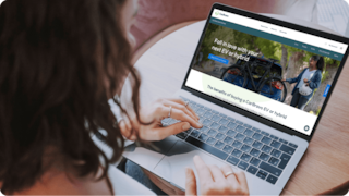 woman in front of a laptop