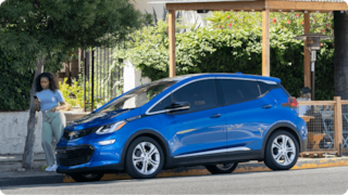 blue car parked