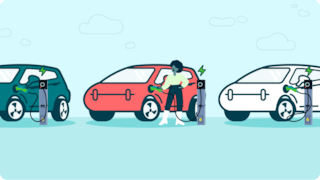 vehicles being charged