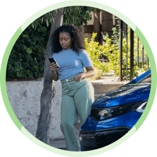 Woman looking at phone